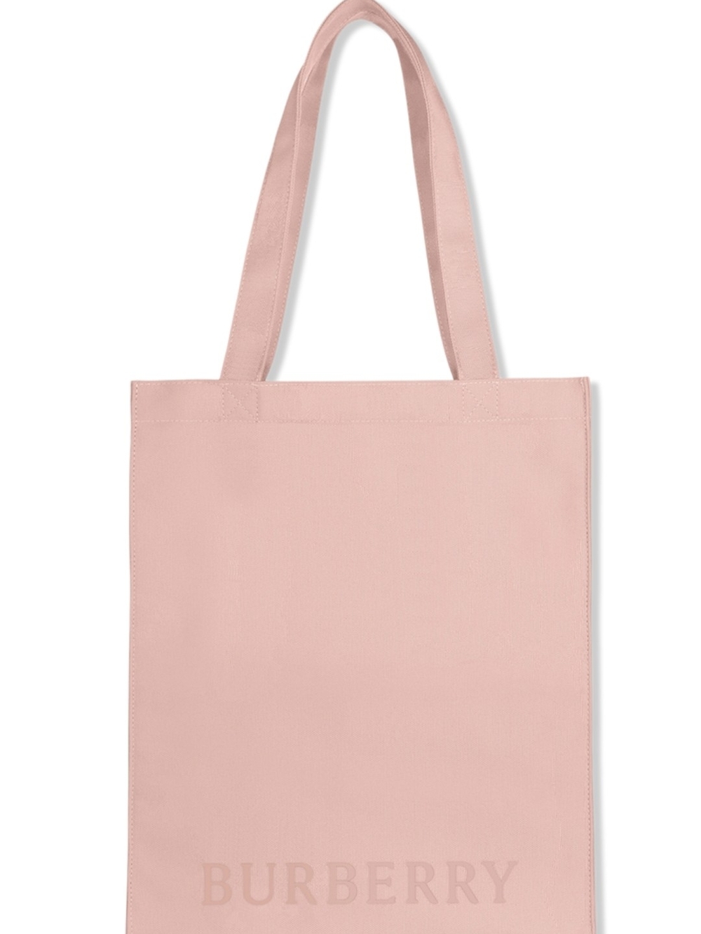 Burberry Light Pink Canvas Tote with Top Handles